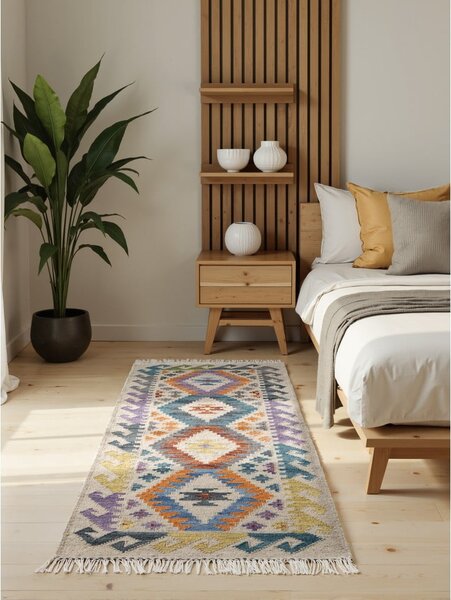 Passatoia in lana reversibile/tessuta a mano 60x190 cm Kamal Oasis – Nouristan