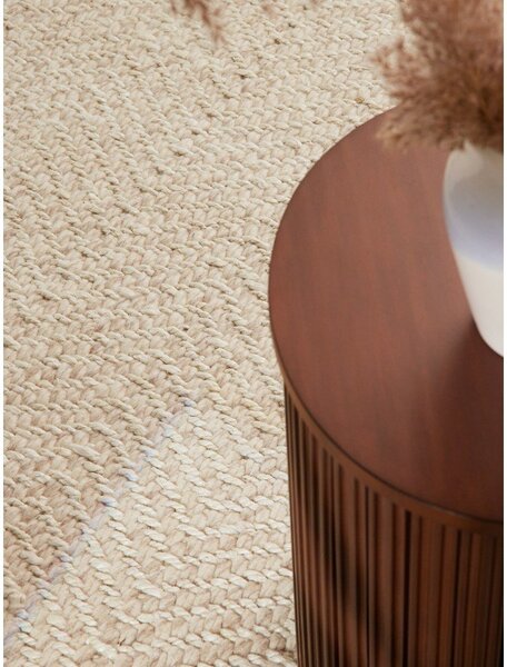 Tappeto color crema e avorio in misto lana tessuto a mano 200x290 cm Majoli – Elle Decoration