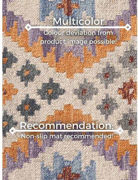 Tappeto in lana reversibile/tessuto a mano 120x170 cm Kamal Oasis – Nouristan