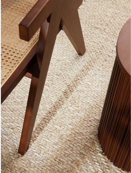 Tappeto color crema e avorio in misto lana tessuto a mano 200x290 cm Majoli – Elle Decoration