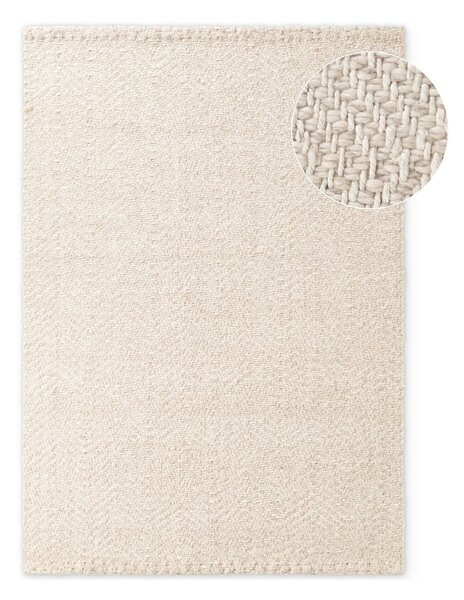 Tappeto color crema e avorio in misto lana tessuto a mano 200x290 cm Majoli – Elle Decoration