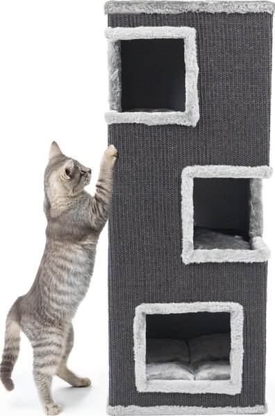 Torre tiragraffi Patrick · antracite · 35 x 35 x 90 cm · Tiragraffi a forma di cilindro