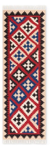 Passatoia rossa in lana reversibile/tessuta a mano 60x190 cm Kamal Rami – Nouristan