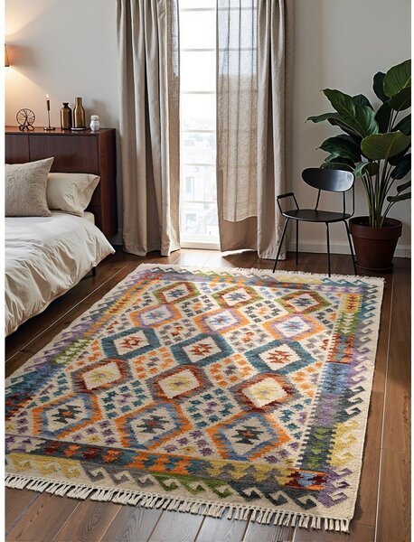 Tappeto in lana reversibile/tessuto a mano 120x170 cm Kamal Oasis – Nouristan