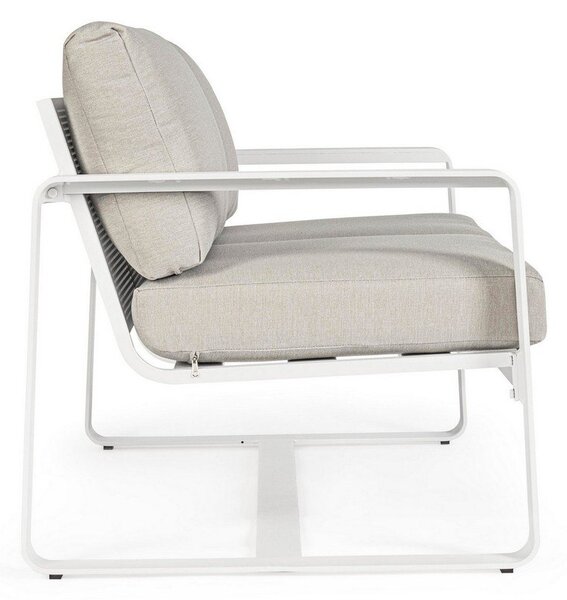 Divano da giardino bianco in alluminio Merrigan – Bizzotto