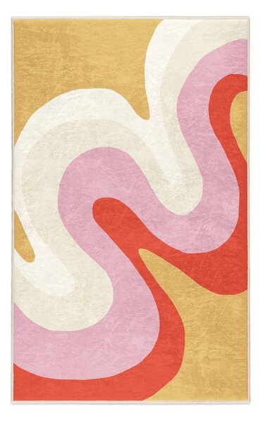 Tappeto giallo e rosa lavabile 160x230 cm Raspberry Creamsicle – Mila Home