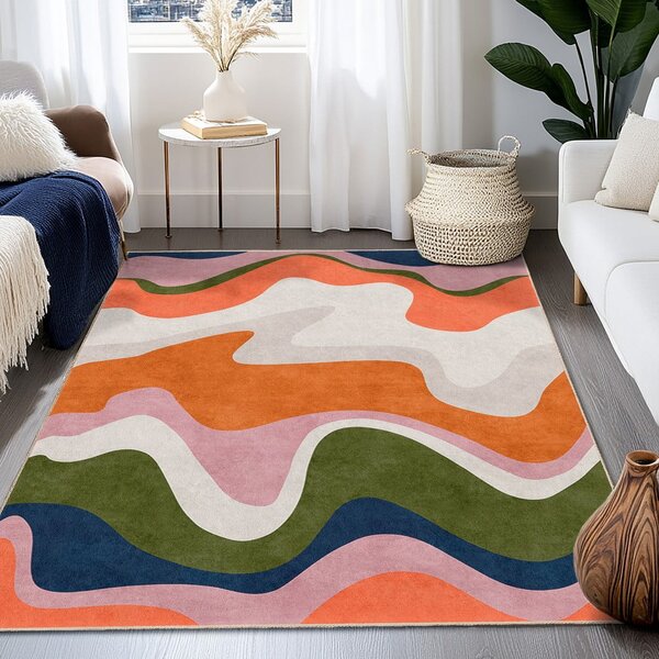 Tappeto arancione lavabile 160x230 cm Squiggly Orange – Mila Home