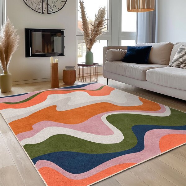 Tappeto arancione lavabile 160x230 cm Squiggly Orange – Mila Home