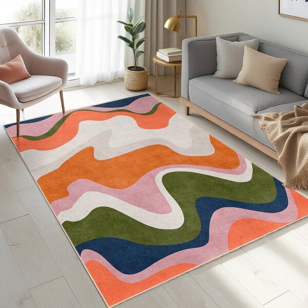 Tappeto arancione lavabile 160x230 cm Squiggly Orange – Mila Home