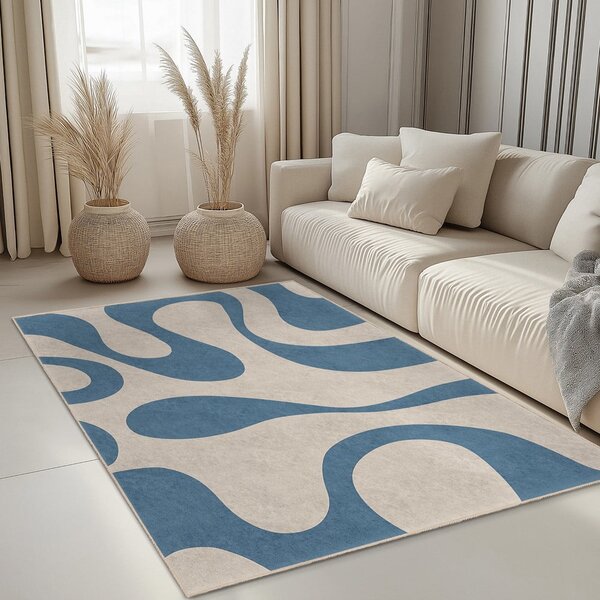 Tappeto blu lavabile 120x180 cm Blue Latte – Mila Home