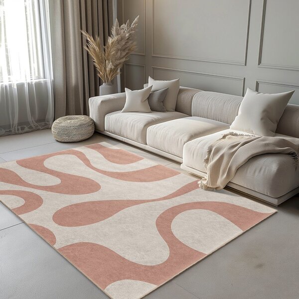 Tappeto rosa lavabile 160x230 cm Strawberry Latte – Mila Home