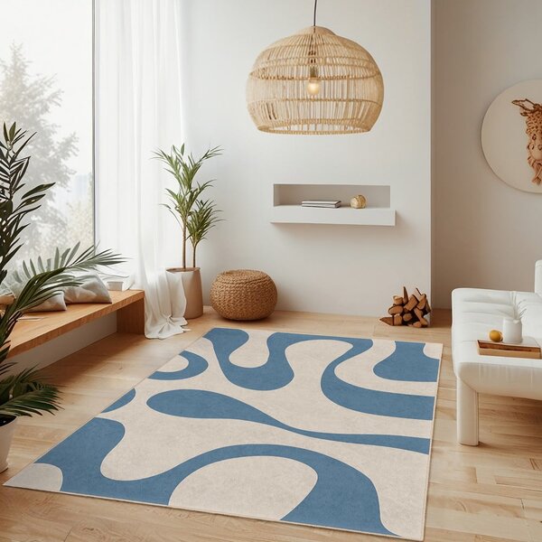 Tappeto blu lavabile 120x180 cm Blue Latte – Mila Home