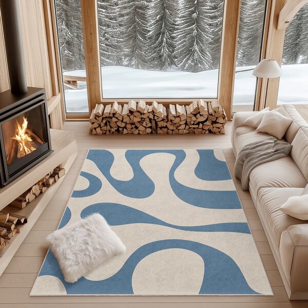 Tappeto blu lavabile 120x180 cm Blue Latte – Mila Home
