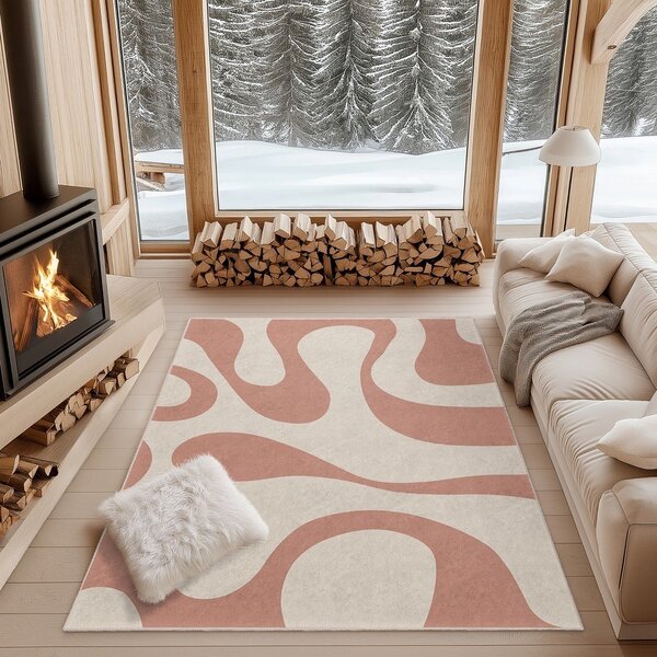 Tappeto rosa lavabile 160x230 cm Strawberry Latte – Mila Home