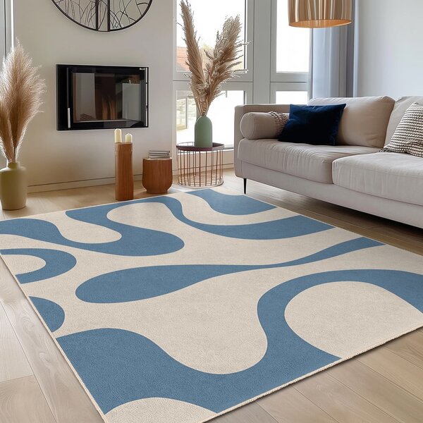Tappeto blu lavabile 120x180 cm Blue Latte – Mila Home
