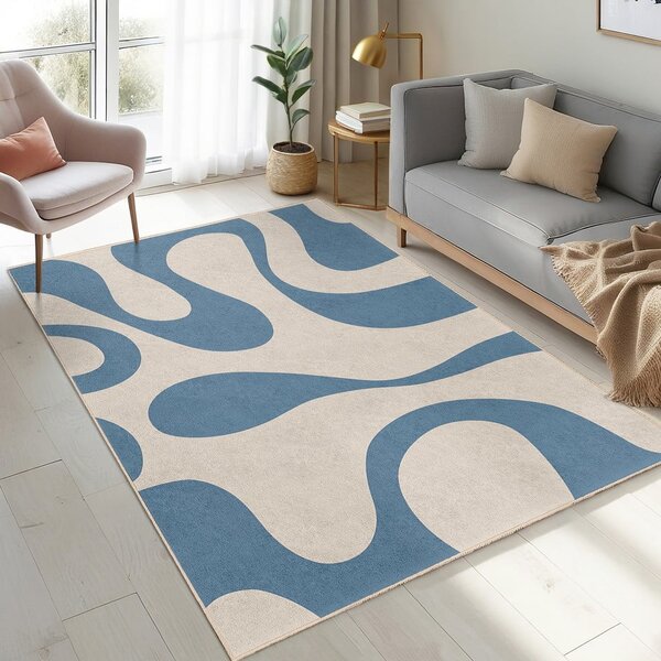 Tappeto blu lavabile 120x180 cm Blue Latte – Mila Home