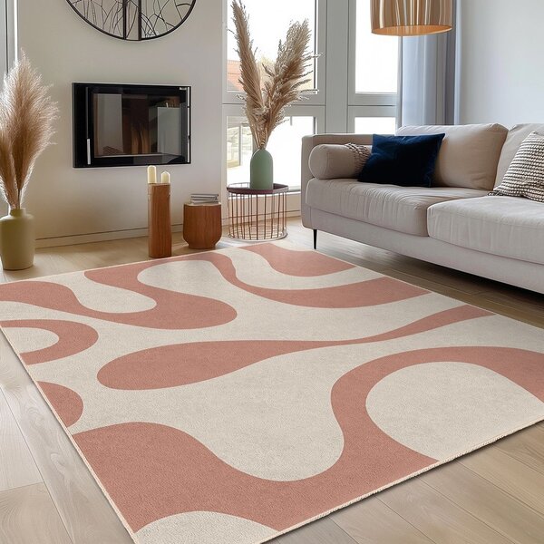 Tappeto rosa lavabile 160x230 cm Strawberry Latte – Mila Home