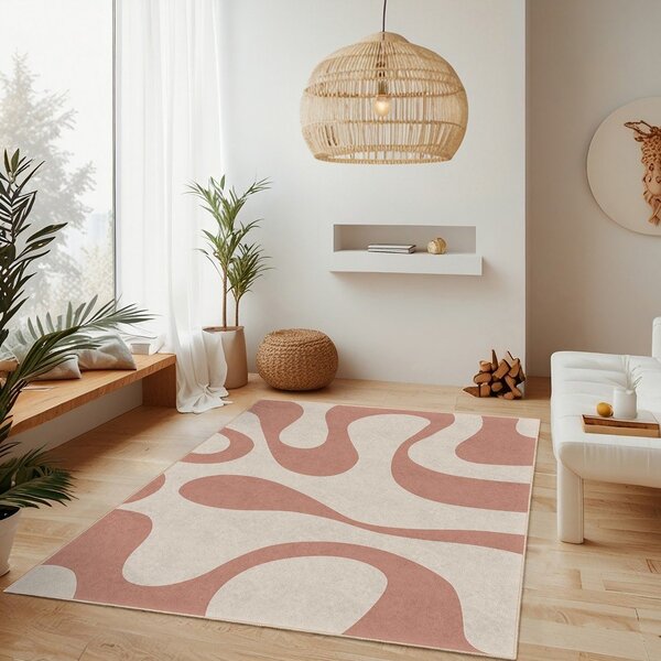 Tappeto rosa lavabile 160x230 cm Strawberry Latte – Mila Home