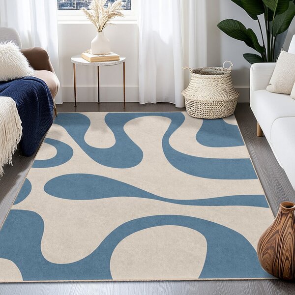 Tappeto blu lavabile 120x180 cm Blue Latte – Mila Home