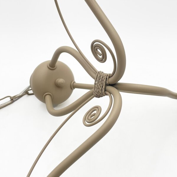 Brilagi - Lampadario con catena ANTICO MODERN 3xE27/60W/230V beige