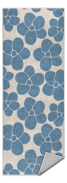 Passatoia blu lavabile 80x200 cm Blue Meadow – Mila Home