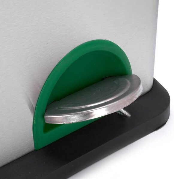 Cestino per la spazzatura 2x8 l color argento opaco in acciaio per raccolta differenziata/con pedale Tri Selectif – MSV