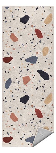 Passatoia color crema lavabile 60x230 cm Cracked Terrazzo – Mila Home
