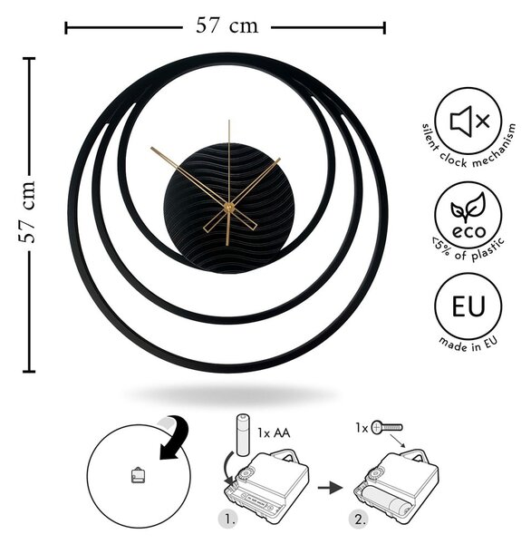 Orologio da parete ø 57 cm Noah – Styler