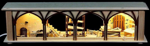 Base ad arco per candele/luce d'ambiente, marrone (50x12x10cm) di RATAGS Holzdesign