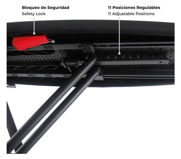 Asse da stiro 130x37 cm K-Surf Black Tube – Rolser