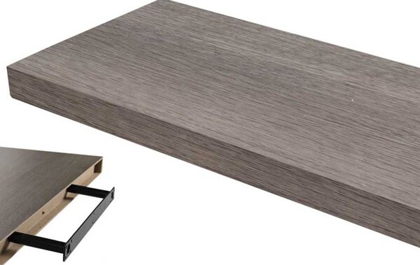 Mensola Parete Rettangolare Scaffale 60x25x4 cm Libreria in MDF Olmo