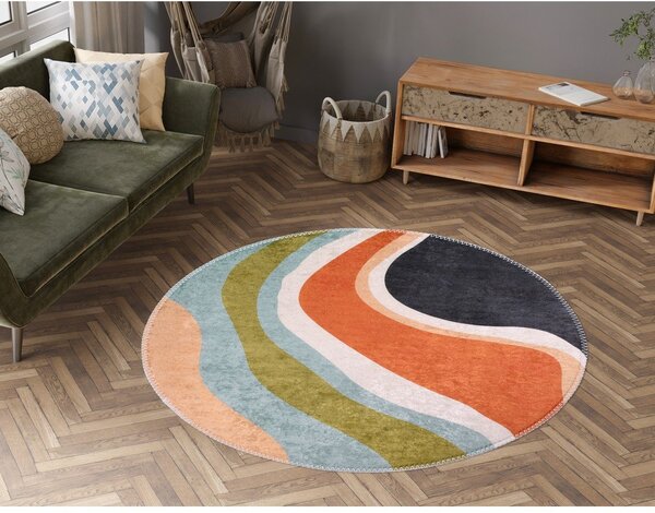 Tappeto rotondo lavabile ø 120 cm Colors of Joy – Vitaus
