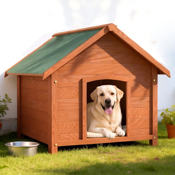 Cuccia per Cani da esterno 89x84x76 cm Casa con Tetto Apribile in Legno