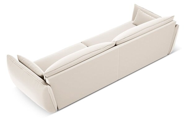 Divano beige con rivestimento in velluto 248 cm Vanda – Mazzini Sofas