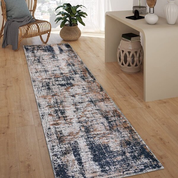Passatoia blu lavabile 60x150 cm Abstract Colors – Vitaus