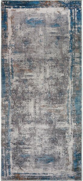 Passatoia blu lavabile 60x230 cm Abstract Colors Blue – Vitaus