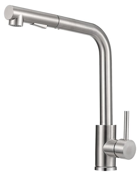 Miscelatore da cucina REMZETTA, cromato, monocomando, estraibile, girevole a 360° con doccetta