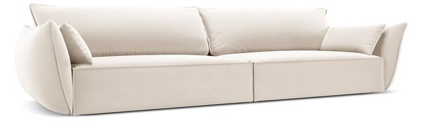 Divano beige con rivestimento in velluto 248 cm Vanda – Mazzini Sofas