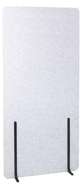 Pannello Fonoassorbente da Pavimento 100x200 cm Coppia di Piedini Neri Finitura Grigio