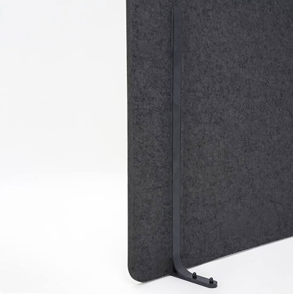 Pannello Fonoassorbente da Pavimento 120x200 cm Coppia di Piedini Neri Finitura Antracite