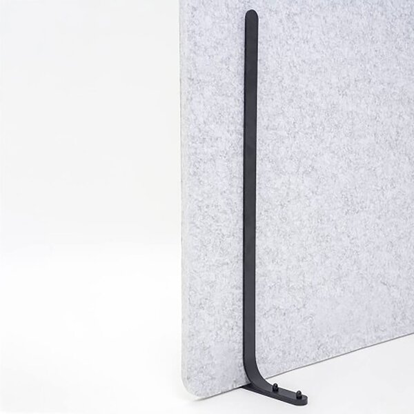 Pannello Fonoassorbente da Pavimento 100x200 cm Coppia di Piedini Neri Finitura Grigio