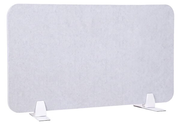 Pannello Fonoassorbente da Banco 80x45 cm Coppia di Piedini con Base D'Appoggio Finitura Grigio