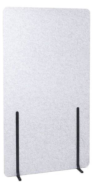 Pannello Fonoassorbente da Pavimento 100x180 cm Coppia di Piedini Neri Finitura Grigio