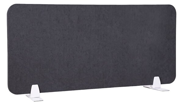 Pannello Fonoassorbente da Banco 100x45 cm Coppia di Piedini con Base D'Appoggio Finitura Antracite