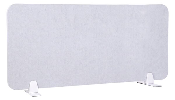 Pannello Fonoassorbente da Banco 100x45 cm Coppia di Piedini con Base D'Appoggio Finitura Grigio