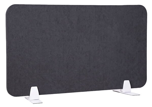 Pannello Fonoassorbente da Banco 80x45 cm Coppia di Piedini con Base D'Appoggio Finitura Antracite