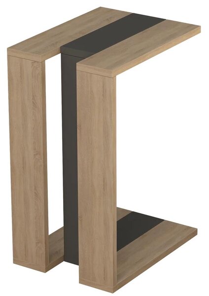 Tavolino da Caffè per Soggiorno 57x40x30 cm Laterale Divano in Legno MDF Quercia