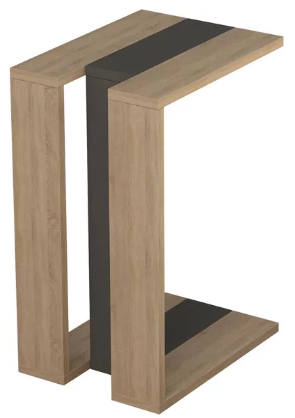 Tavolino da Caffè per Soggiorno 57x40x30 cm Laterale Divano in Legno MDF Quercia