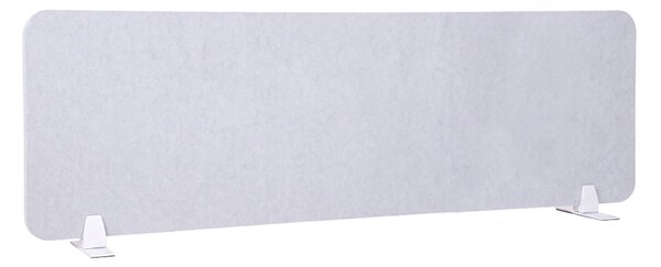 Pannello Fonoassorbente da Banco 140x45 cm Coppia di Piedini con Base D'Appoggio Finitura Grigio
