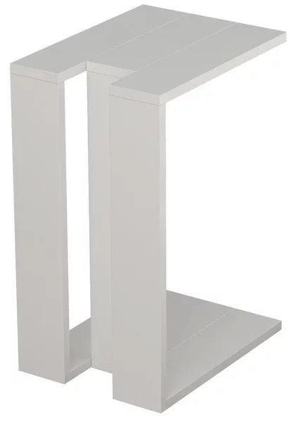 Tavolino da Caffè per Soggiorno 57x40x30 cm Laterale Divano in Legno MDF Bianco